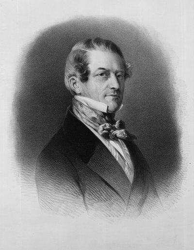 Christian Friedrich, Baron Stockmar, engraved by Thomas Fairland by Franz Xaver Winterhalter